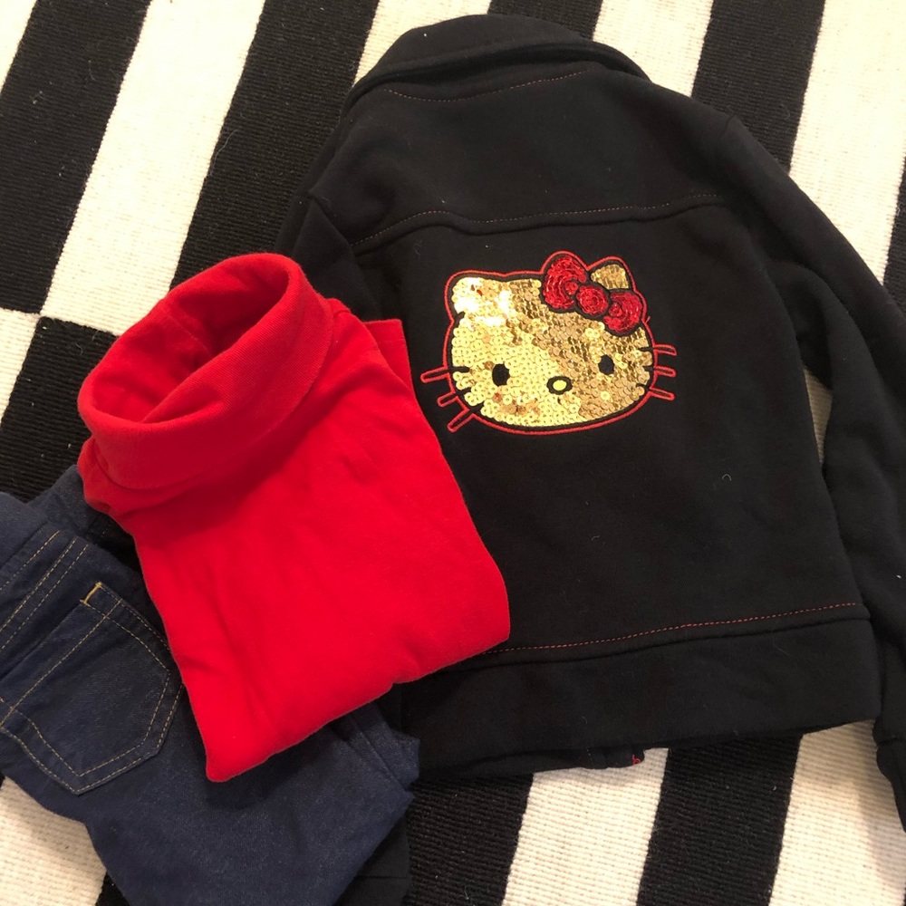 Hello Kitty Sequin Girls 3T jacket ❤️Valentines❤️